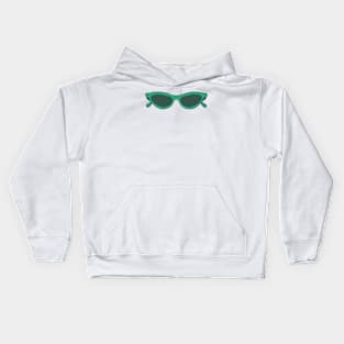 Green sunglasses Kids Hoodie